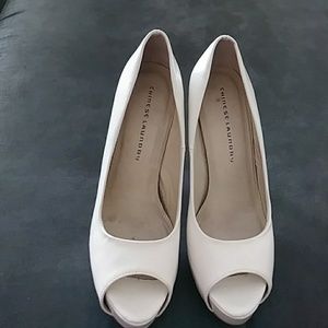 Peep toe heels